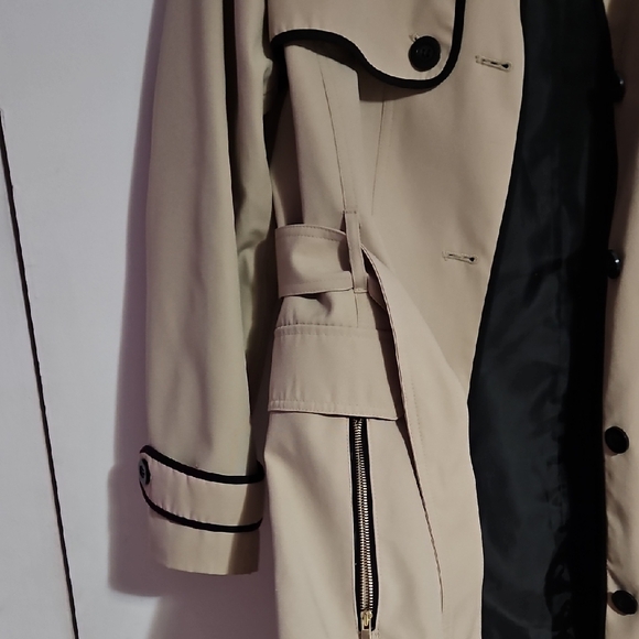 Anthology Beige Trench Coat with Black Trim - Picture 6 of 8